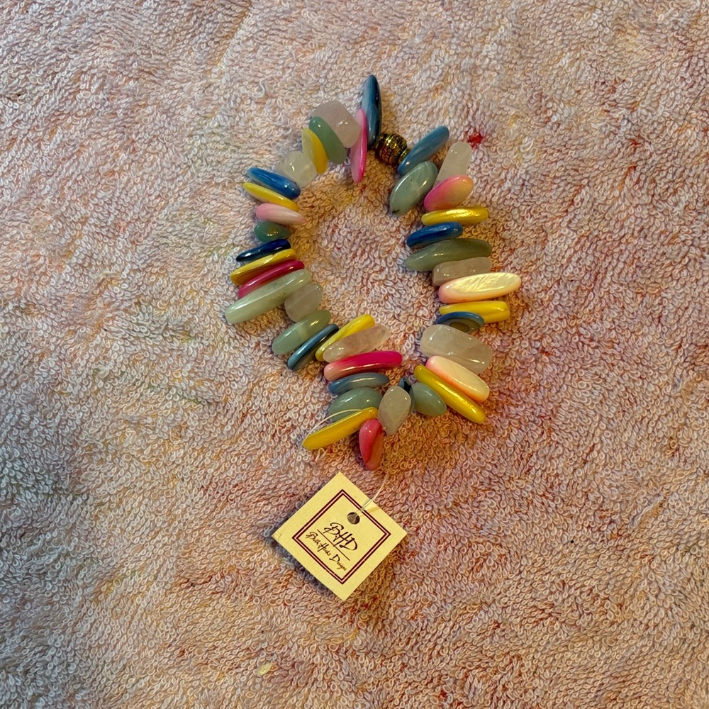 Colorful Beaded Rock Bracelet by BHD